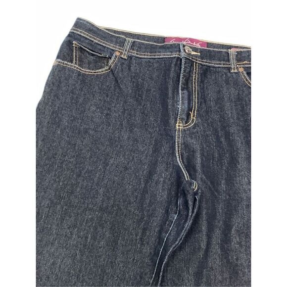 Gloria Vanderbilt Amanda Women's Straight Wide Leg Cotton Stretch Blue Size 16P - Picture 2 of 8